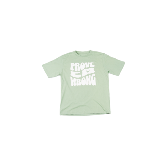 "Dare to Defy" T-Shirt Minted Olive